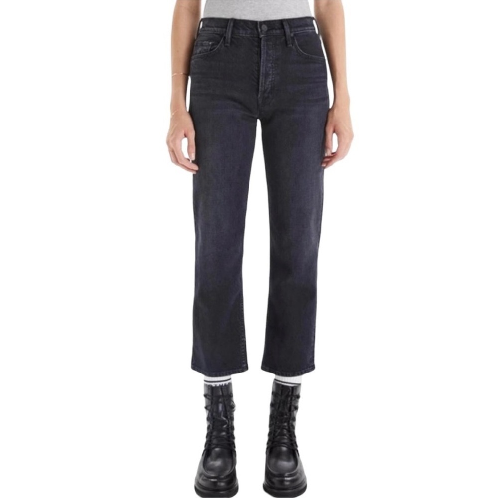 MOTHER The Tomcat Straight Leg Crop Jeans in Lies Lies Lies Size 25